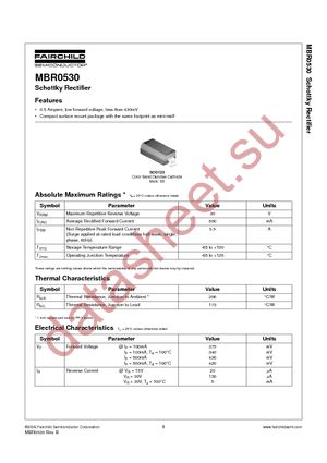MBR0530 datasheet  